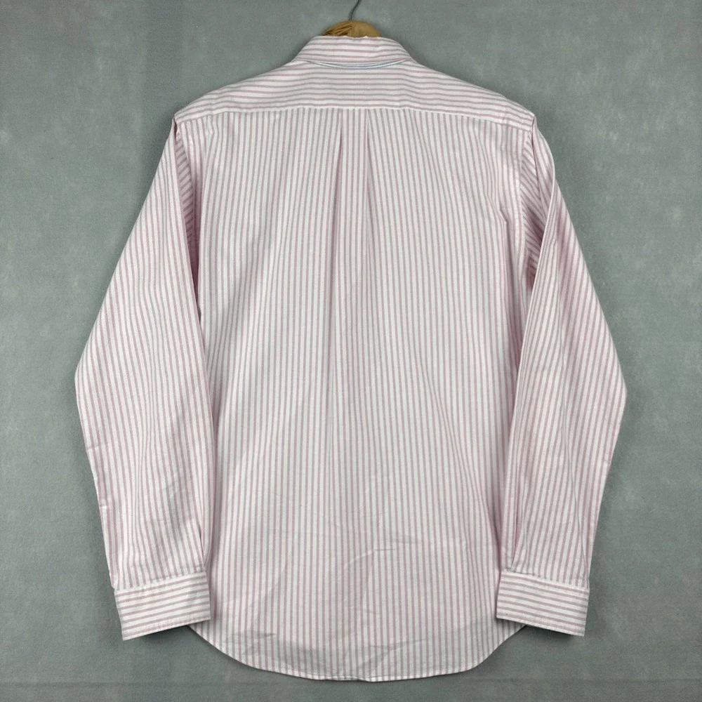 Polo Ralph Lauren Oxford Shirt Men’s Large Pink Striped Flesh Pony Long Sleeve